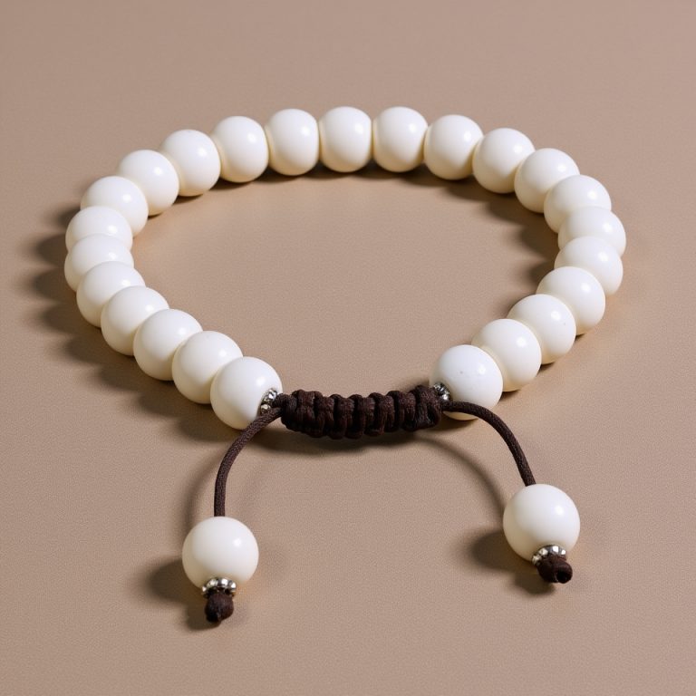 White Yak Bone Mala for Mindfulness