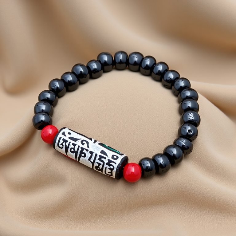 Wisdom Buddha Eye Yak Bone Wrist Mala