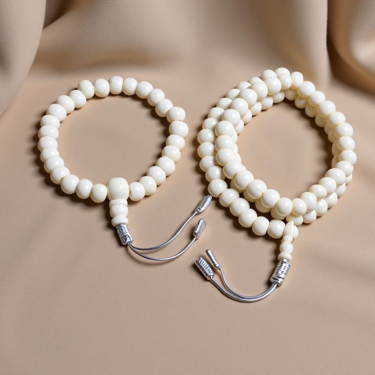 Yak Bone Japa Mala and Wrist Set