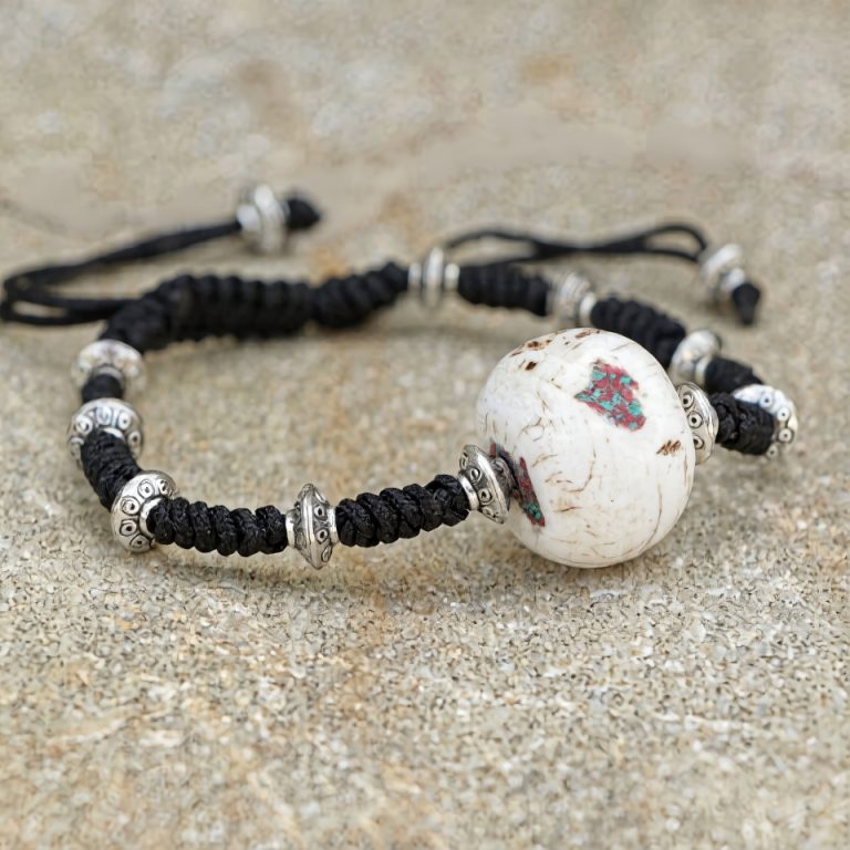 Conch Shell Wrist Mala Bracelet for Meditation