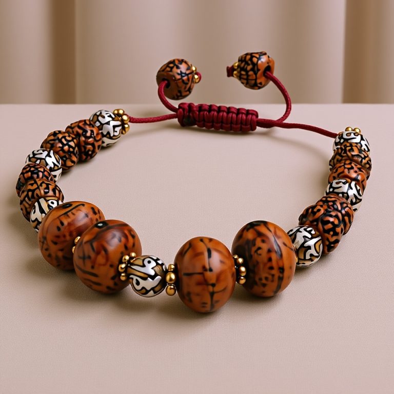 Antique Rudraksha Bodhi Seed Mantra Mala