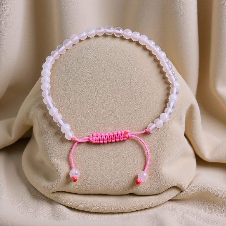 Rose Quartz Wrist Mala for Spiritual Healing