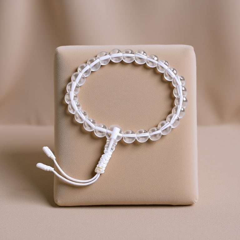 Clear Quartz Crystal Wrist Mala Bracelet