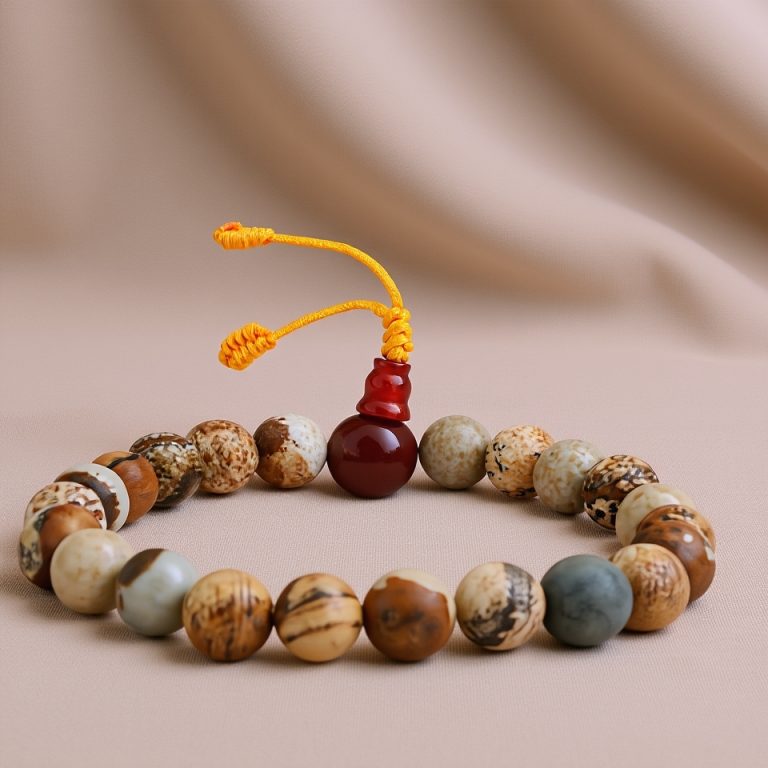Jasper Stone Wrist Mala for Spiritual Strength