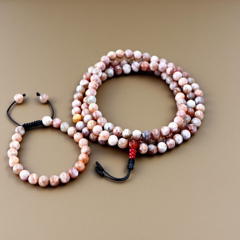 Sunstone Meditation Prayer Mala Bracelet