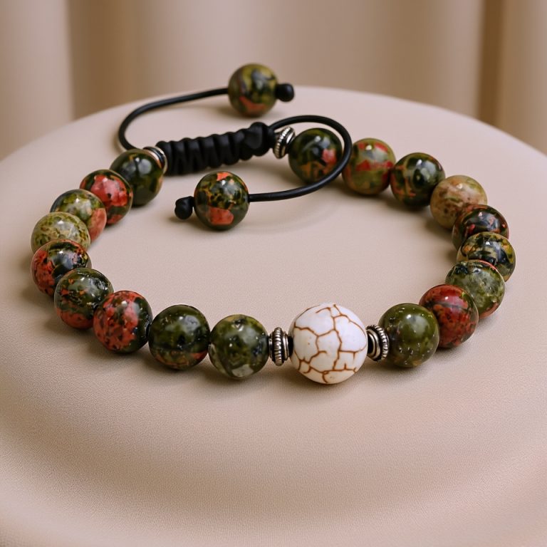 Unakite Stone Healing Wrist Mala
