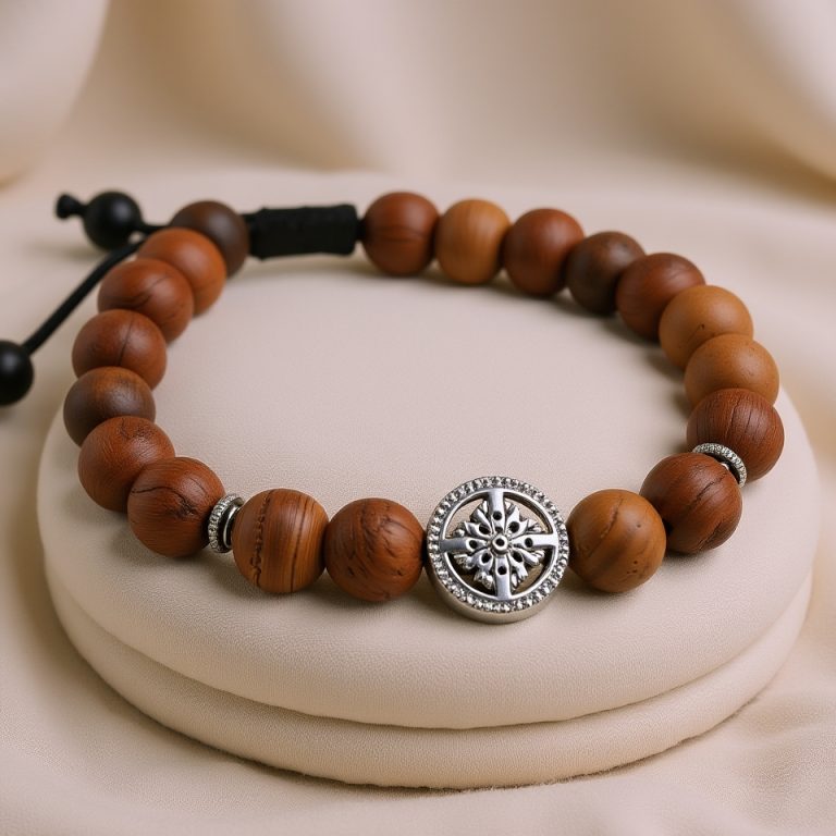 Double Dorjee Bayong Wood Wrist Mala