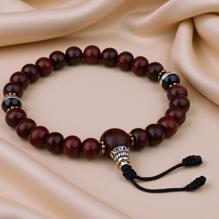 Rosewood Mala with Yak Bone Beads