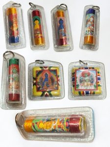 Tibetan Mantra Healing Amulet for Spiritual Protection