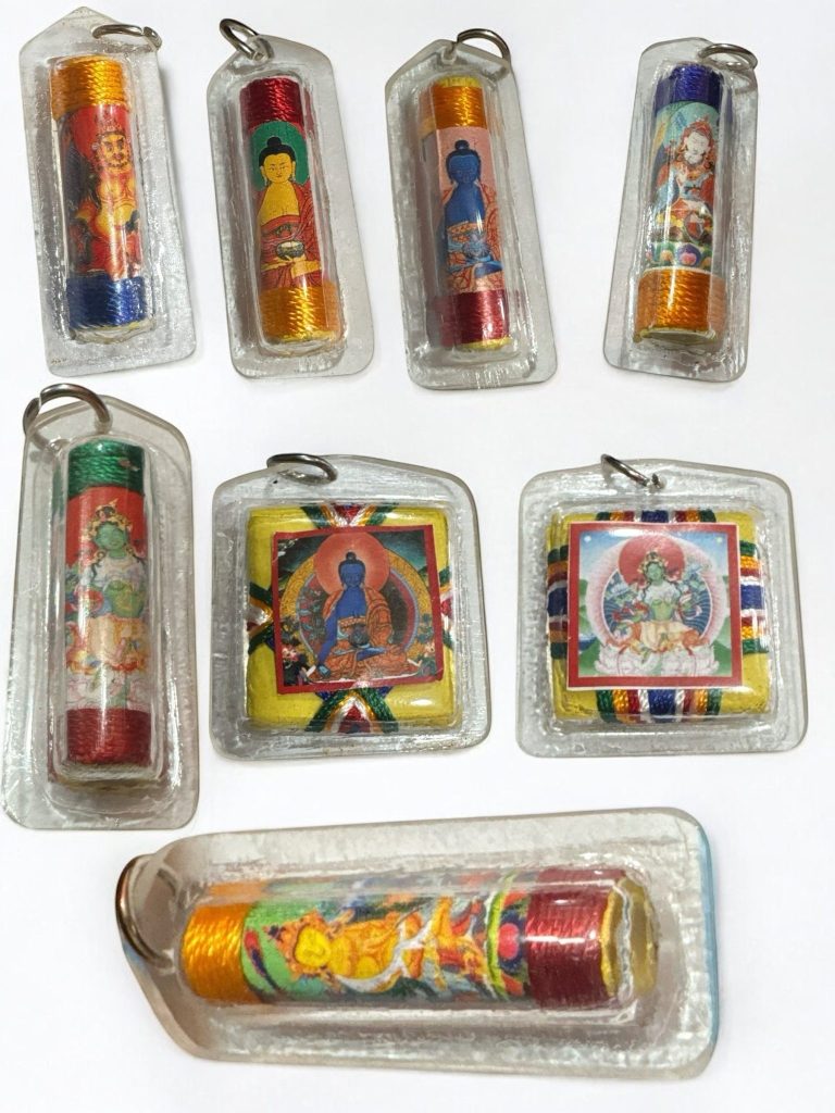 Tibetan Mantra Healing Amulet for Spiritual Protection