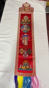 Auspicious Mantra Silk Brocade Wall Hanging