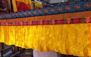 Tibetan Silk Brocade Shambu Wall Hanging
