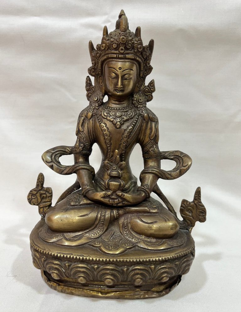 Handmade Amitayus Statue - Brass and Bronze