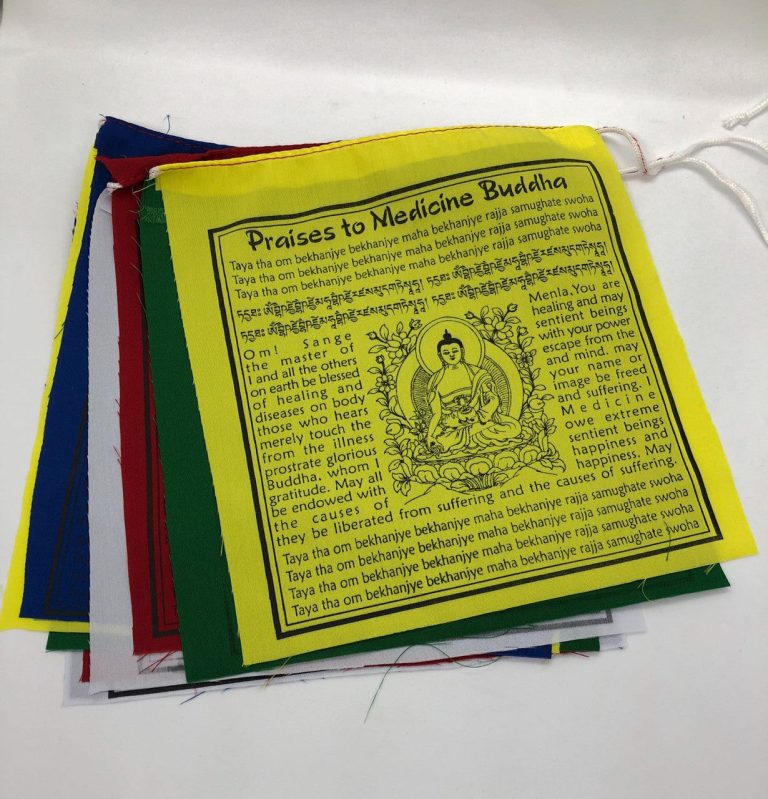 Tibetan Medicine Buddha Cotton Prayer Flag