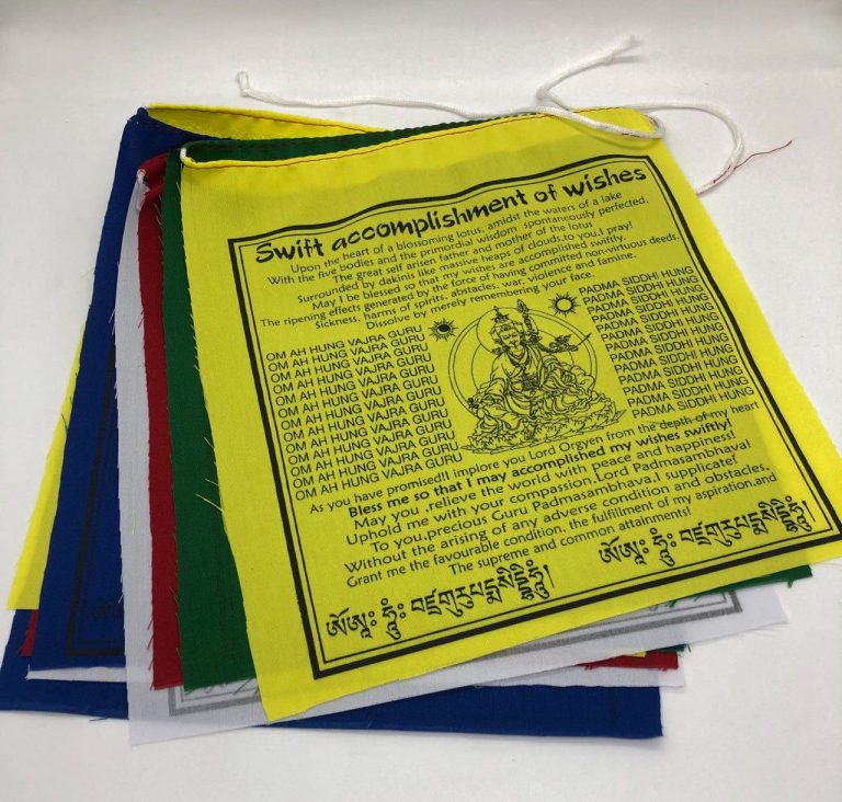 Guru Rimpoche Cotton Prayer Flags with Mantras