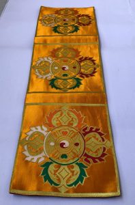 Large Yellow Double Dorje Placemat for Shrines