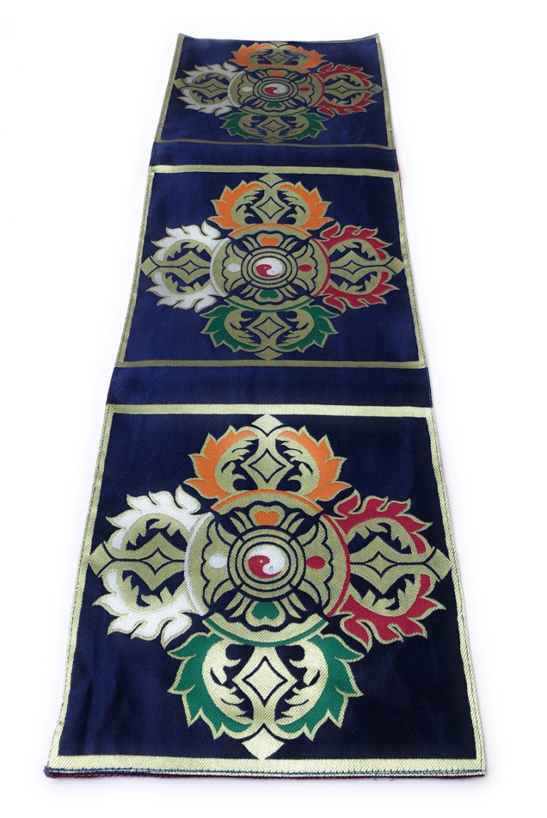 Blue Silk Brocade Double Dorje Placemat
