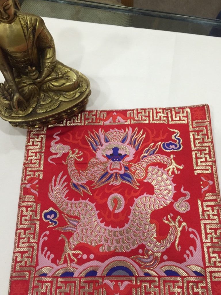 Tibetan Silk Brocade Dragon Altar Cloth