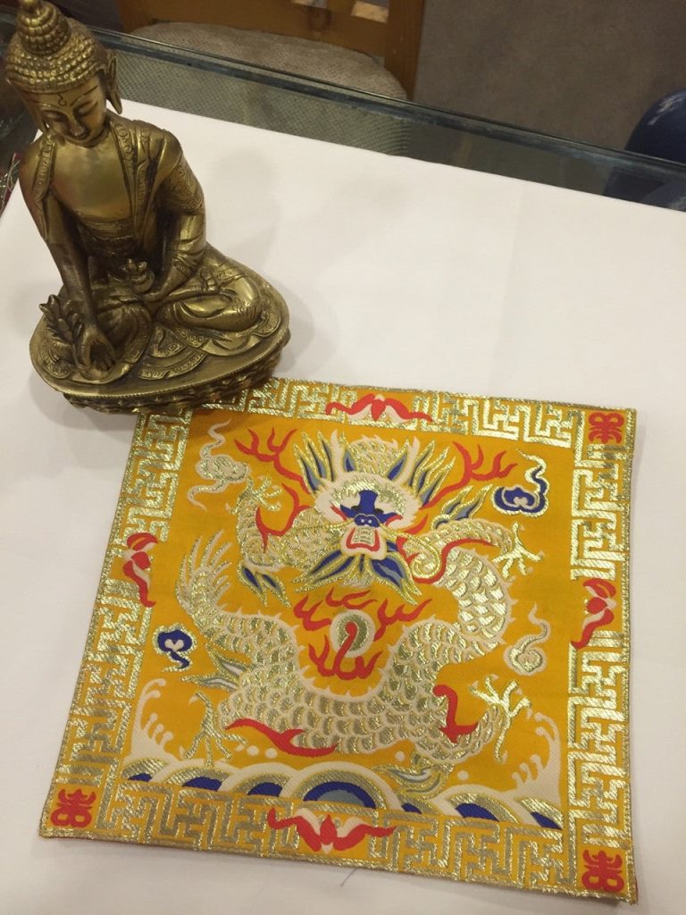 Tibetan Silk Brocade Dragon Altar Cloth