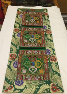 Silk Brocade Tibetan Double Dorje Table Runner