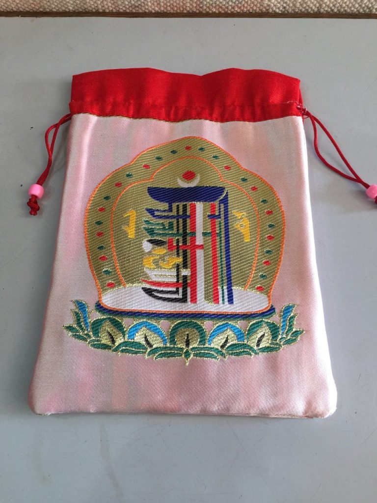 Kalachakra Silk Brocade Mala Bag