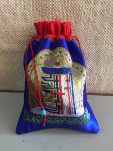 Tibetan Silk Brocade Kalachakra Mala Bag