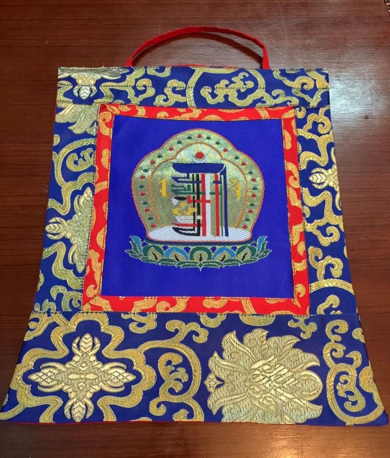 Silk Brocade Blue Kalachakra Wall Hanging