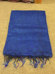 Blue Yak Wool Meditation Shawl from Nepal