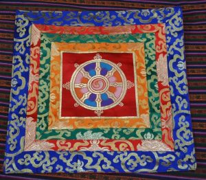Tibetan Silk Brocade Wheel of Life Cloth