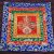 This handmade altar cloth, featuring a traditional Tibetan dorje design, is crafted in Nepal by skilled artisans, adding spiritual significance and serenity to your meditation space.