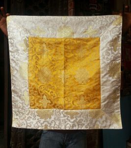 Tibetan Silk Brocade Lotus Altar Cloth