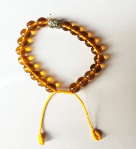 Citrine Buddha Wrist Mala for Meditation