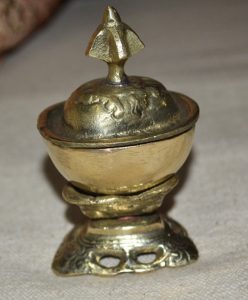Brass Skull Cup for Vajrayana Rituals