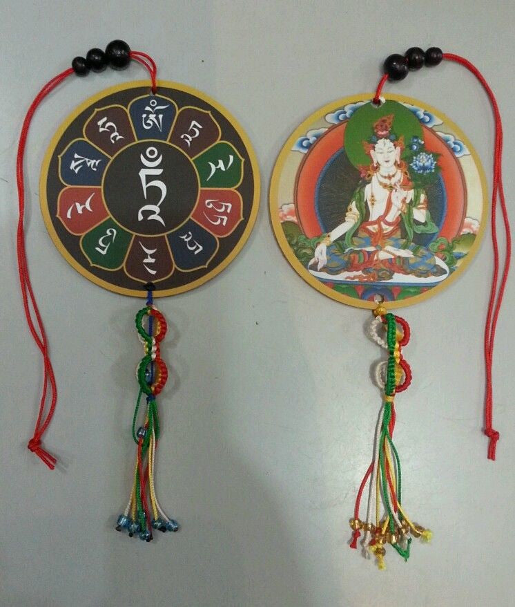 Tibetan White Tara Car and Door Hanging