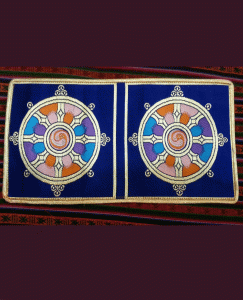 Tibetan Wheel of Life Silk Table Mat