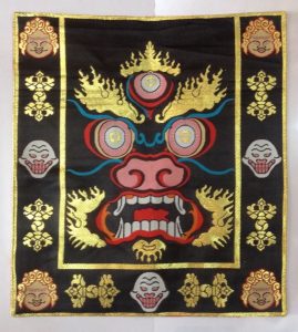 Mahakala Silk Brocade Altar Table Mat
