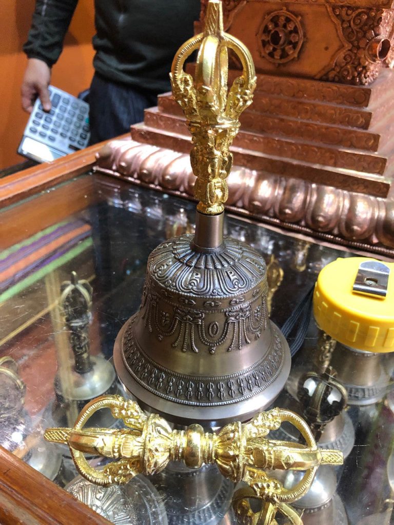 Tibetan Brass Bell and Dorje Set