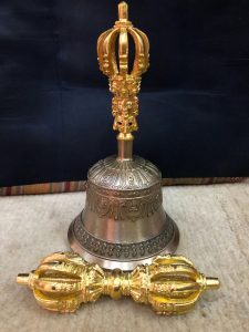 Sacred 9 Pronged Brass Bell and Dorje Set
