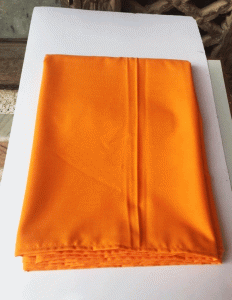 Tibetan Yellow Orange Cotton Meditation Shawl