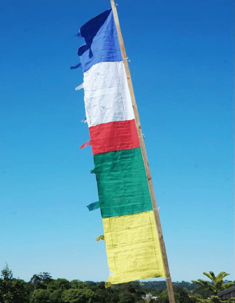 Tibetan Cotton Prayer Flag with Sacred Designs