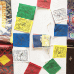 The Tibetan Windhorse Cotton Prayer Flag, handmade in Nepal by skilled artisans, embodies spiritual aspirations, carrying blessings of fortune and health through vibrant colors and sacred symbols.