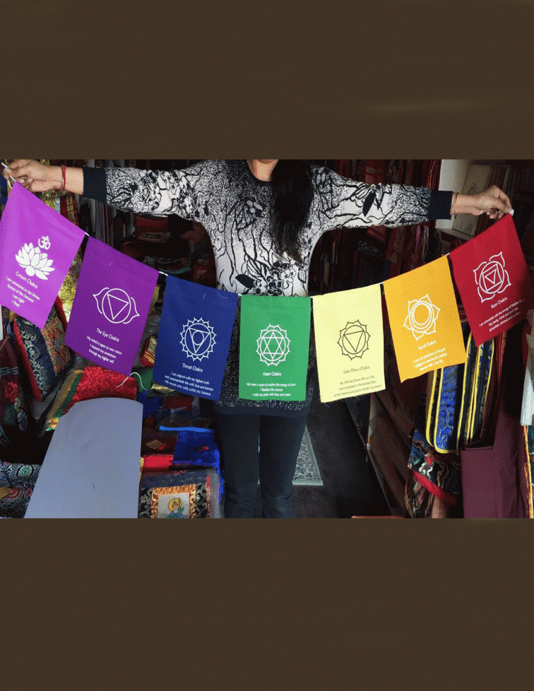Lungta Prayer Flags for 7 Chakras