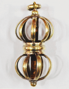 White Metal Dorje Pendant for Spiritual Practice