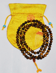 Tiger's Eye Mala Beads for Protection and Grounding