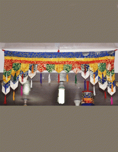 Silk Brocade Lotus Door Hanging