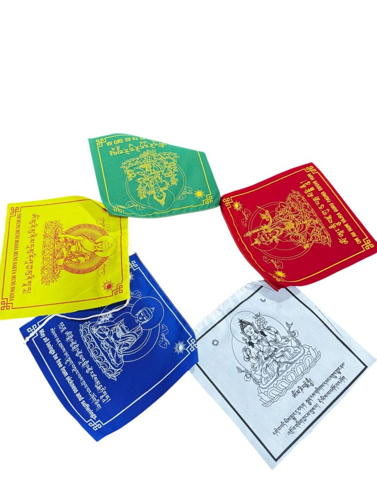 Tibetan Cotton Prayer Flags with Deities