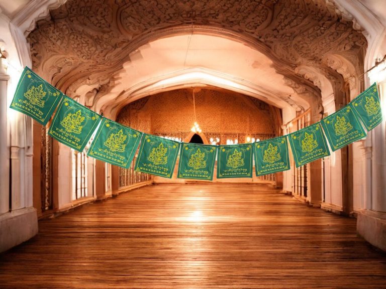 Tibetan Green Tara Cotton Prayer Flags