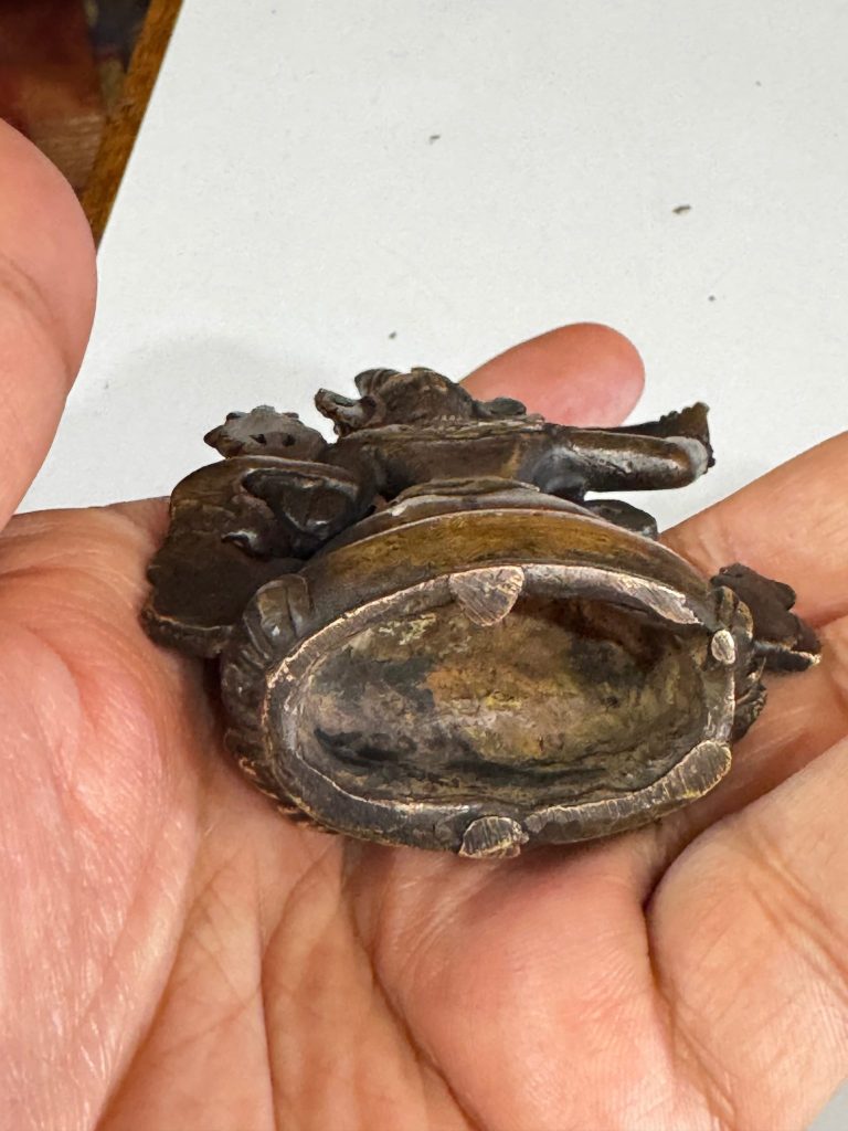 Handmade Manjushri Statue in Antique Finish