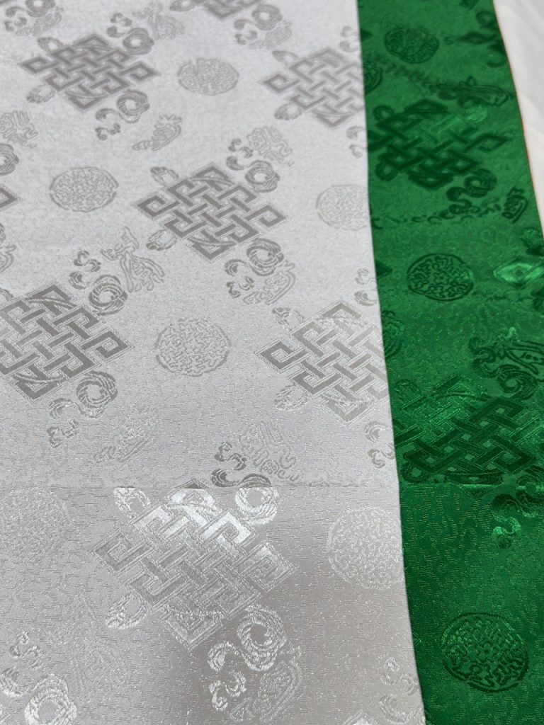 Endless Knot Silk Brocade Table Runner