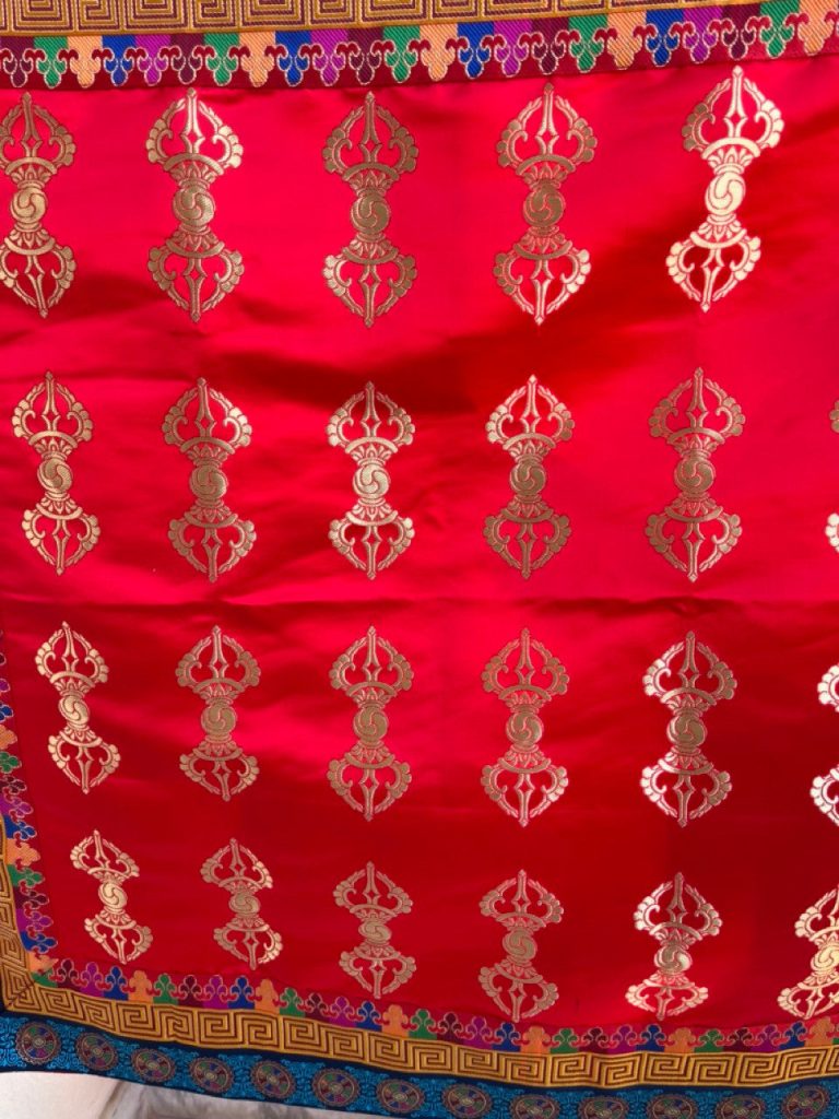 Silk Brocade Dorje Table Cloth for Altar